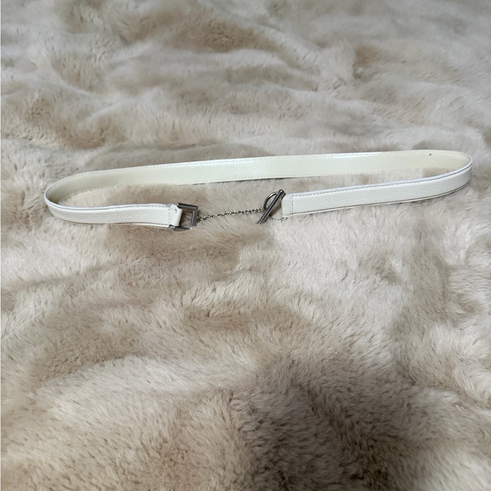 Elegant White & Silver Vintage Women's Belt S/M